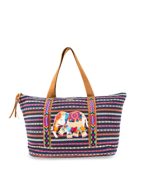 

Chumbak Multicoloured Self Design Shoulder Bag, Multi