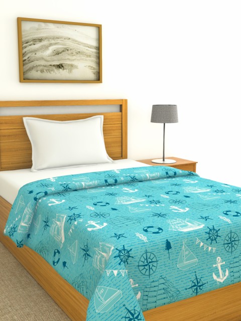 

BIANCA Blue Abstract AC Room 120 GSM Single Bed Comforter