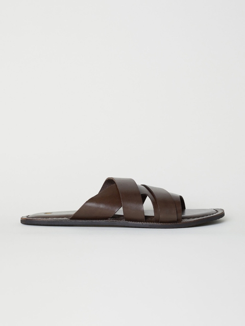 

H&M Men Brown Leather Mules