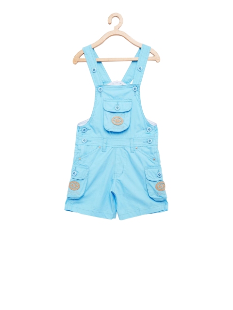 

FirstClap Kids Unisex Blue Solid Dungarees