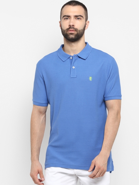 

Red Tape Men Blue Solid Polo Collar T-shirt