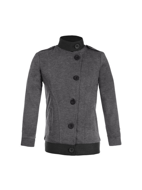 

Naughty Ninos Girls Grey Melange Solid Sweatshirt