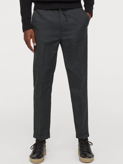 

H&M Men Charcoal Grey Joggers Slim Fit