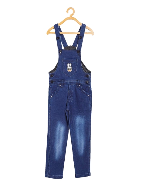 

FirstClap Kids Unisex Blue Solid Dungarees