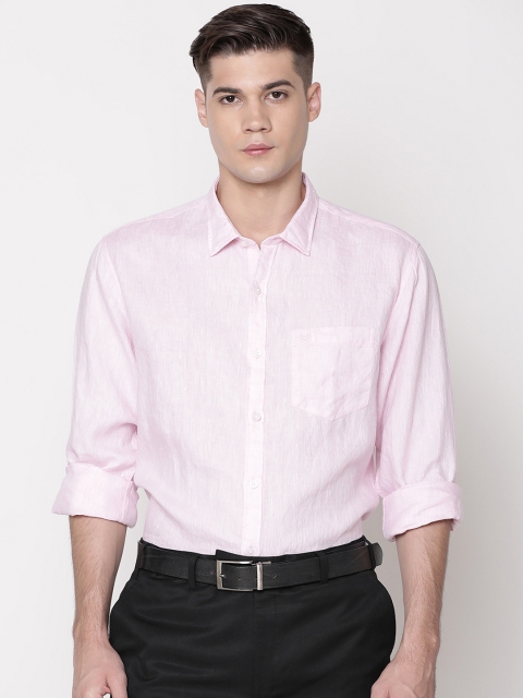 

Linen Club Men Pink Regular Fit Solid Formal Shirt