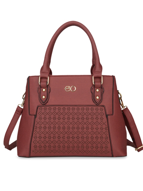 

E2O Maroon Textured Handheld Bag