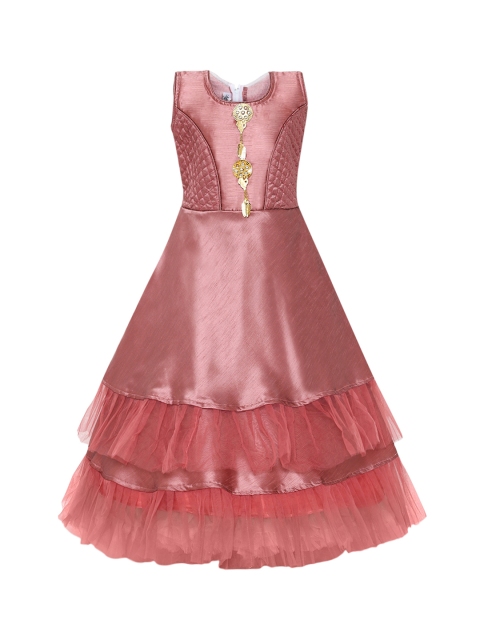 

Aarika Girls Mauve Silk Maxi Dress