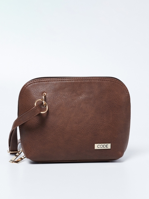 

CODE by Lifestyle Brown Solid Sling Bag