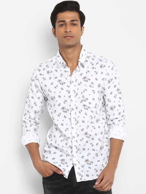 

Mufti Men White Slim Fit Printed Casual Shirt