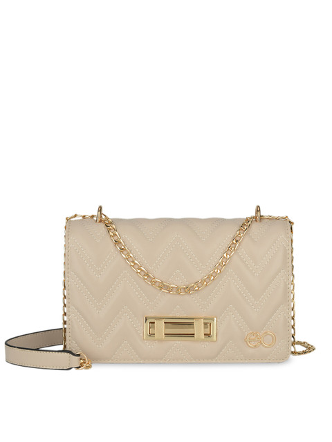 

E2O Beige Textured Sling Bag