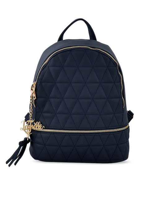 

LaFille Women Blue Textured Backpack