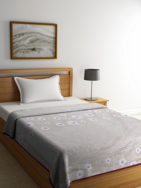 

Trident Beige Floral Mild Winter 90 GSM Single Bed Dohar
