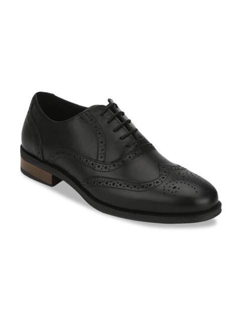 Red Tape Men Black Solid Formal Brogues