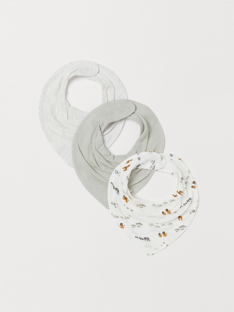 

H&M Kids 3-Pack Triangular Scarves, White