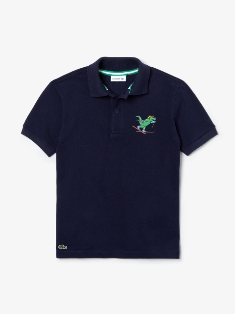 

Lacoste Boys Navy Blue Crocodile And Surprises Lacoste Cotton Polo Shirt
