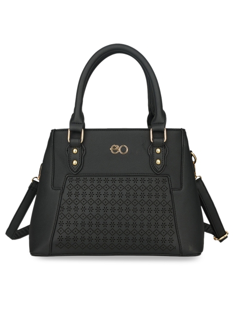 

E2O Women Black Solid Handheld Bag
