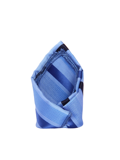 

Tossido Men Blue Striped Pocket Square