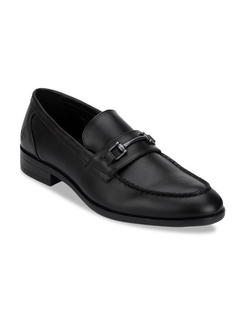 

Bond Street By Red Tape Men Black Solid Formal Loafers