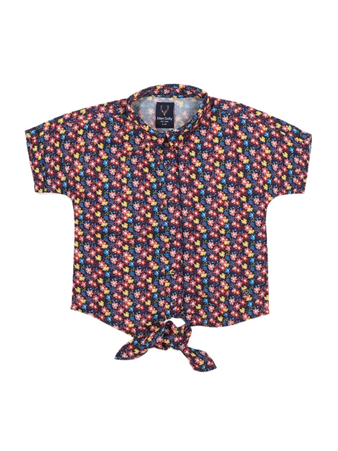 

Allen Solly Junior Girls Blue & Red Printed Shirt Style Top