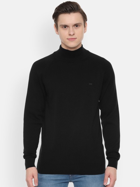 

People Men Black Solid Sweater