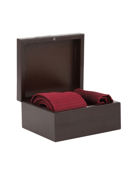 

Peter England Men Maroon Accessory Gift Set