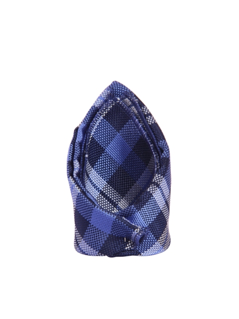 

Tossido Men Blue & White Checked Pocket Square