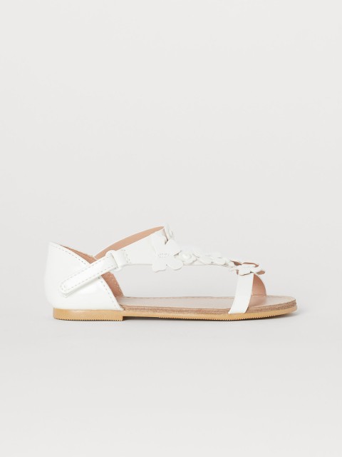 

H&M Girls White Solid Flats With Appliques