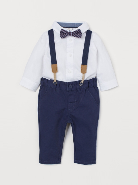 

H&M Boys White & Blue Shirt and Chinos