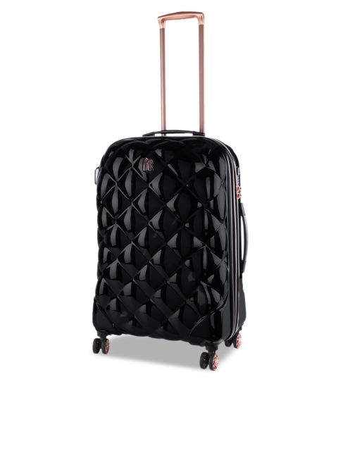 

IT Luggage Black Textured St.Tropez Deux Hard-Sided Large Trolley Bag