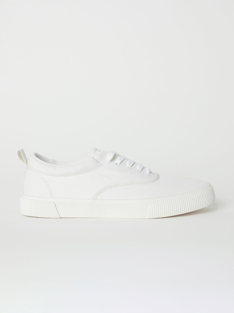 

H&M Men Cotton Fabric Shoes, White
