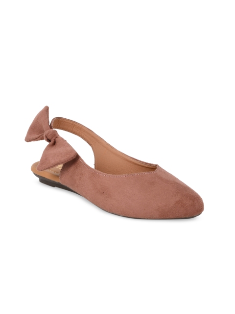 

GNIST Women Pink Solid Suede Ballerinas