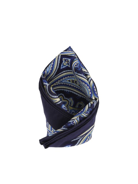 

Tossido Men Navy Blue & White Printed Pocket Square