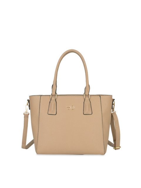 

E2O Beige Solid Handheld Bag