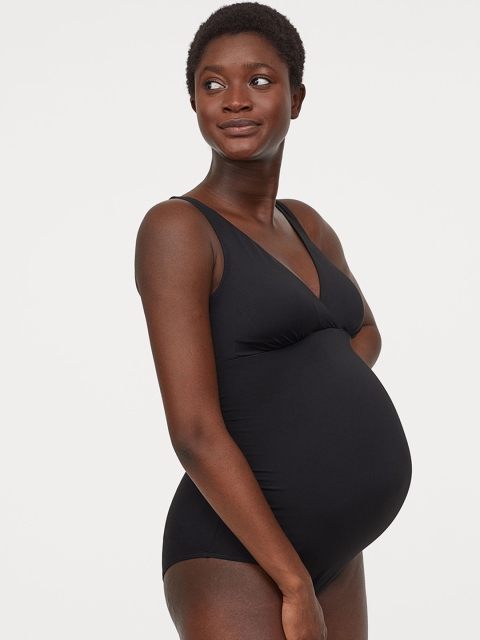 

H&M Women Black Solid MAMA Swimsuit 0690513001