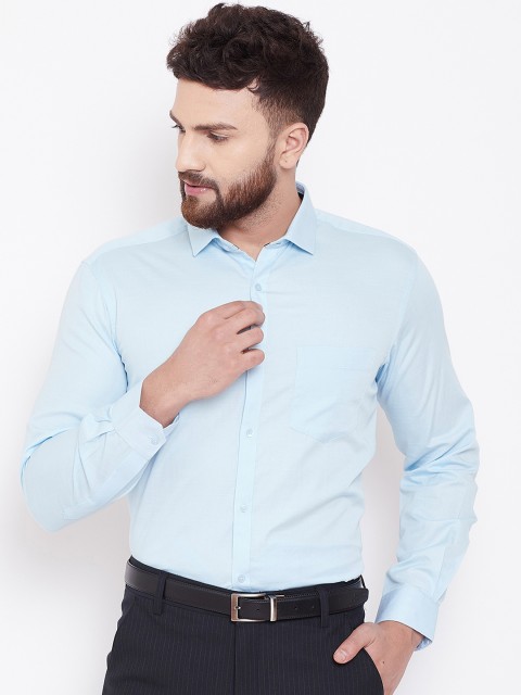 

Canary London Men Blue Smart Regular Fit Solid Formal Shirt