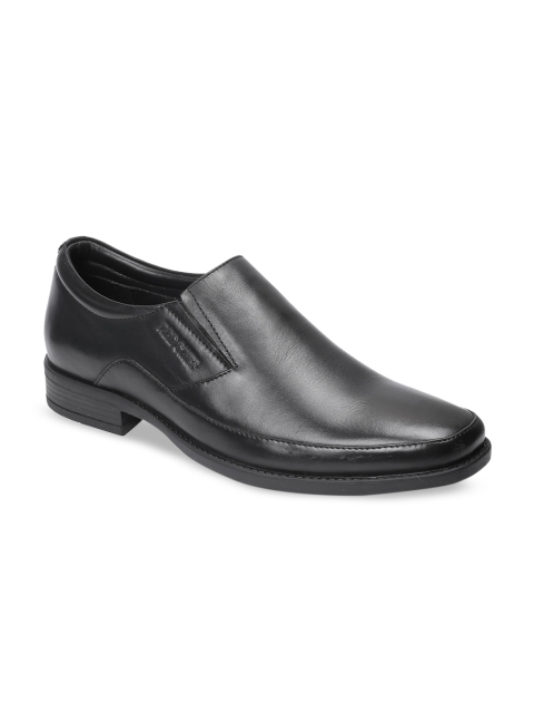 

Red Chief Men Black Solid Formal Slip-Ons