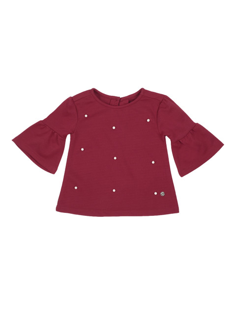 

Allen Solly Junior Girls Maroon Embellished A-line Top