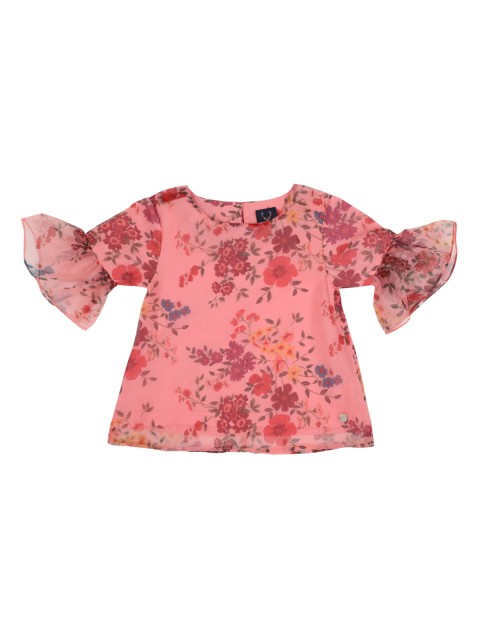 

Allen Solly Junior Girls Pink Printed A-Line Top