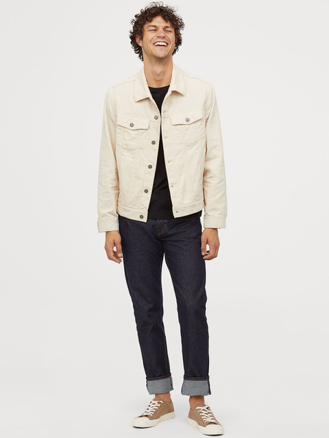 

H&M Men Blue Solid Straight Jeans