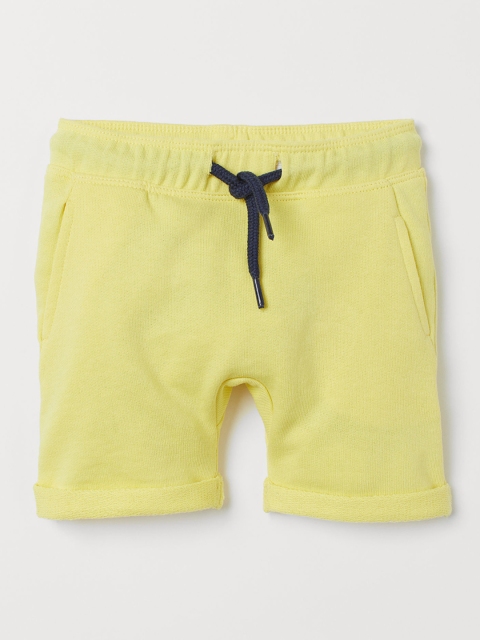 

H&M Boys Yellow Solid Sweatshirt Shorts