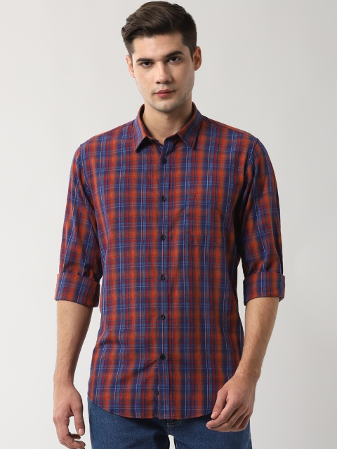 

Peter England Casuals Men Blue Slim Fit Checked Casual Shirt