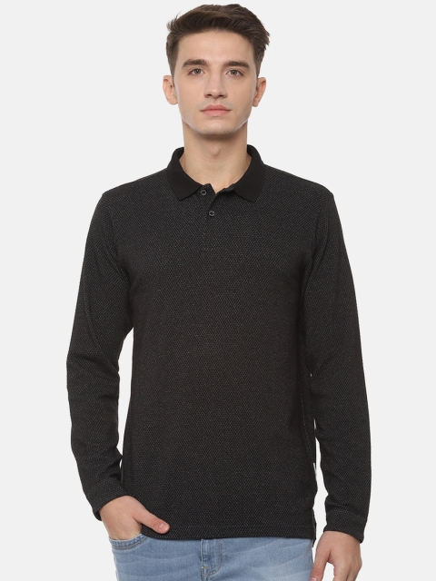 

Van Heusen Sport Men Black Solid Polo Collar T-shirt