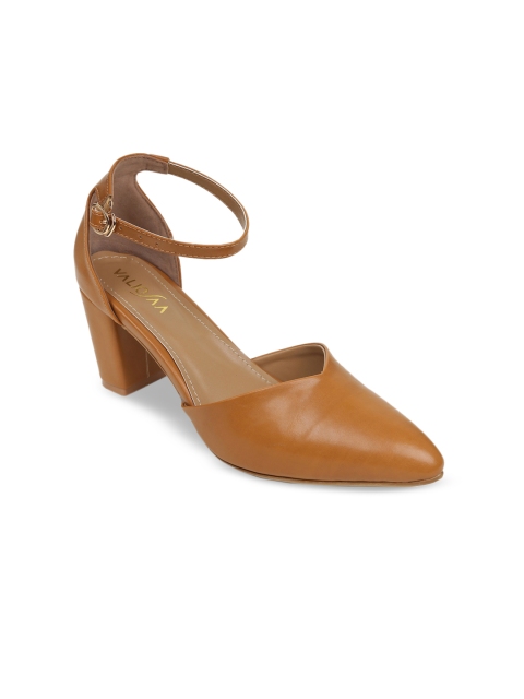 

VALIOSAA Women Tan Brown Solid Pumps