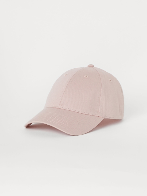 

H&M Men Pink Solid Cotton Twill Cap