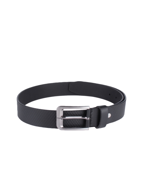 

Peseta Men Black Leather Textured Belt