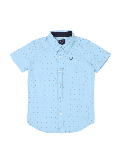 

Allen Solly Junior Boys Blue Regular Fit Printed Casual Shirt
