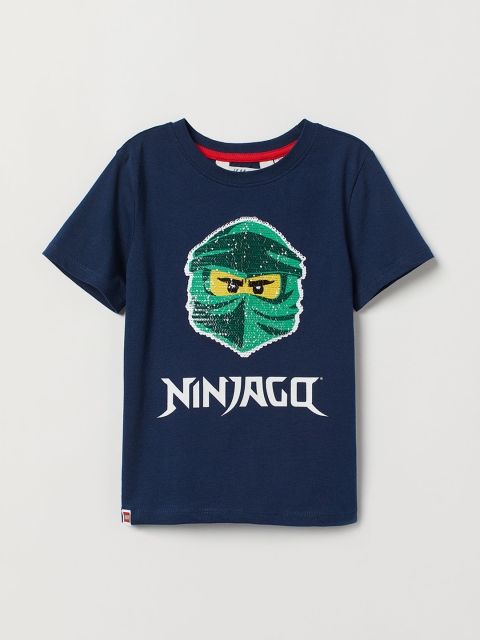 

H&M Boys Navy Blue T-shirt with a Motif