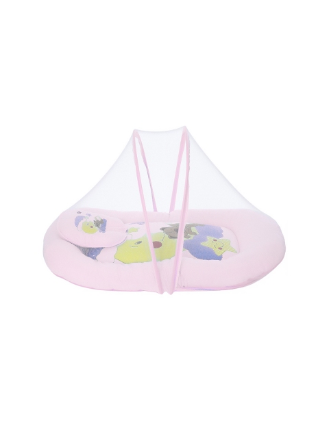 

Superminis Kids Pink Printed Cotton Bedding With Mosquito Net