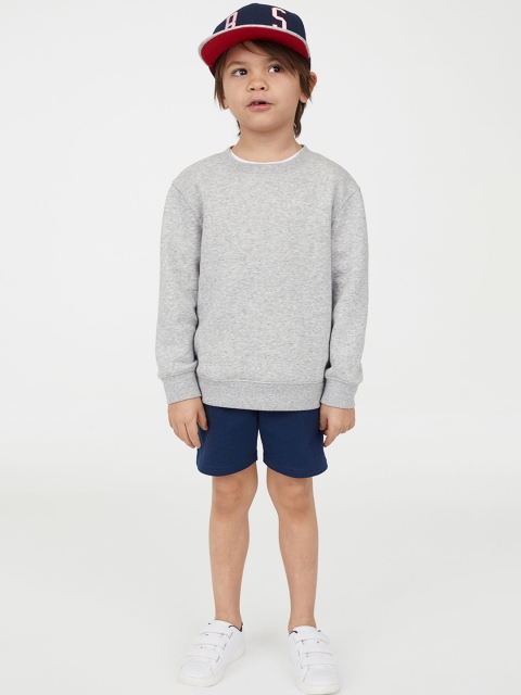 

H&M Boys Blue Solid Jersey Shorts