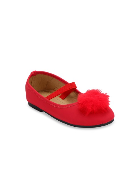 

PASSION PETALS Girls Red Solid Synthetic Suede Ballerinas